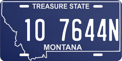 MT license plate 107644N