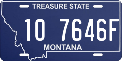 MT license plate 107646F