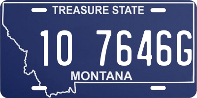 MT license plate 107646G