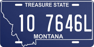 MT license plate 107646L