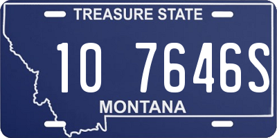 MT license plate 107646S
