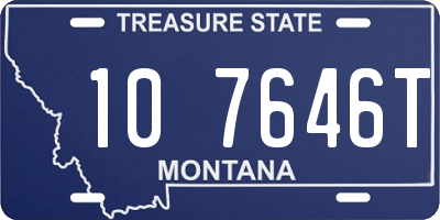 MT license plate 107646T