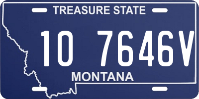 MT license plate 107646V