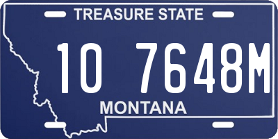 MT license plate 107648M