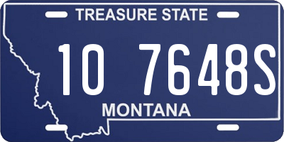 MT license plate 107648S