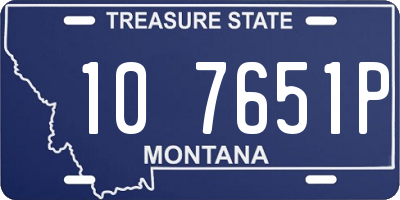 MT license plate 107651P