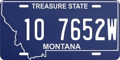 MT license plate 107652W