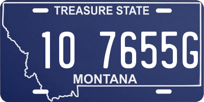 MT license plate 107655G