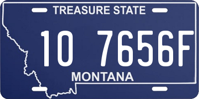 MT license plate 107656F