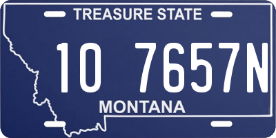 MT license plate 107657N