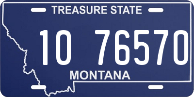 MT license plate 107657O