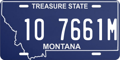 MT license plate 107661M