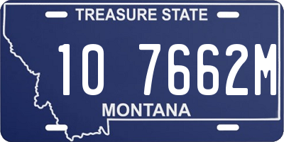 MT license plate 107662M