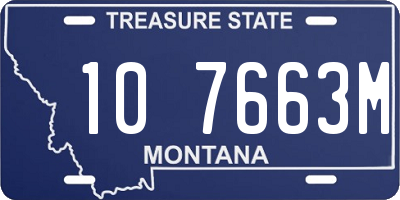 MT license plate 107663M