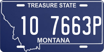 MT license plate 107663P