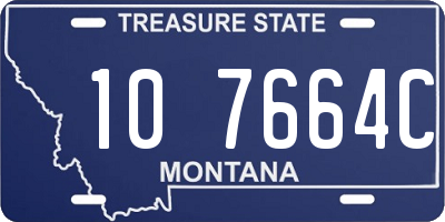 MT license plate 107664C