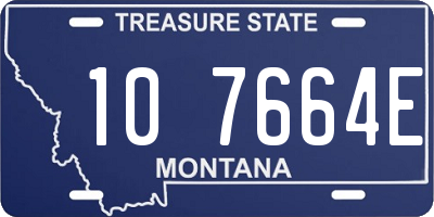 MT license plate 107664E