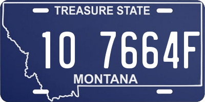 MT license plate 107664F