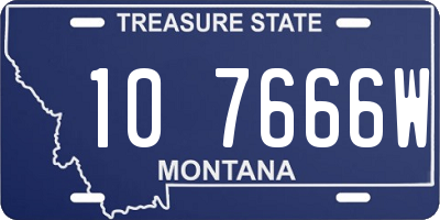 MT license plate 107666W