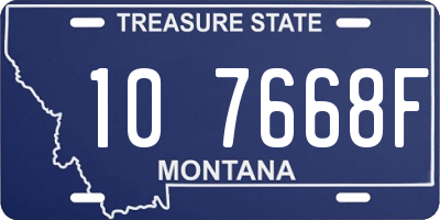 MT license plate 107668F