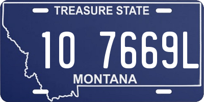 MT license plate 107669L