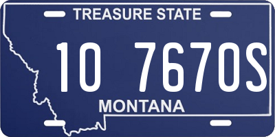 MT license plate 107670S