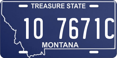 MT license plate 107671C