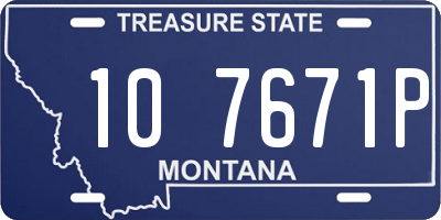 MT license plate 107671P