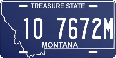 MT license plate 107672M