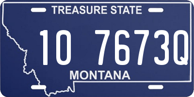 MT license plate 107673Q