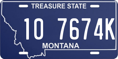 MT license plate 107674K