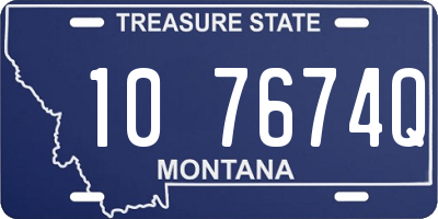 MT license plate 107674Q