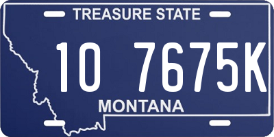 MT license plate 107675K