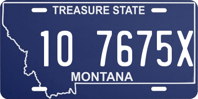 MT license plate 107675X