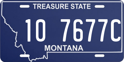 MT license plate 107677C