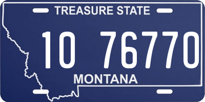 MT license plate 107677O