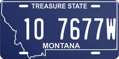 MT license plate 107677W