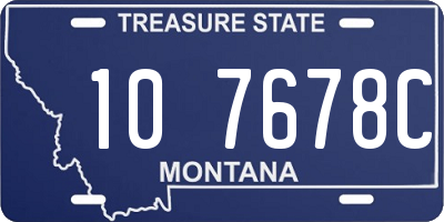 MT license plate 107678C