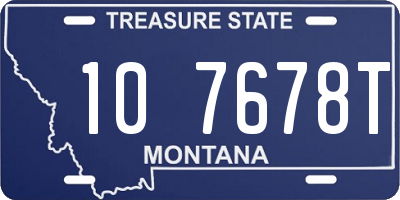 MT license plate 107678T