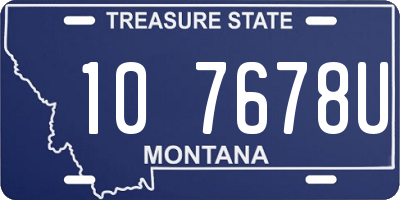 MT license plate 107678U