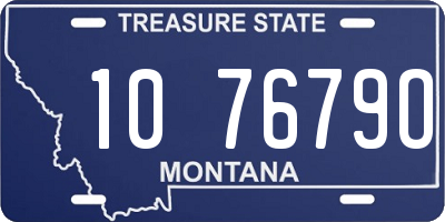 MT license plate 107679O