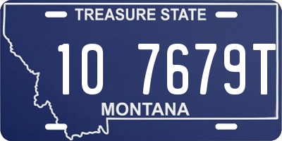 MT license plate 107679T