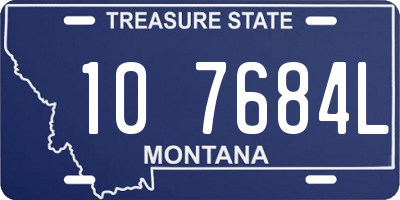 MT license plate 107684L