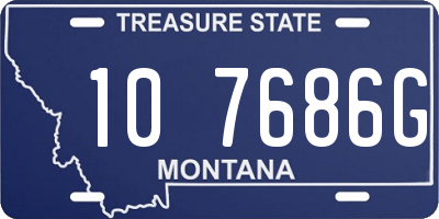 MT license plate 107686G