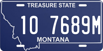 MT license plate 107689M