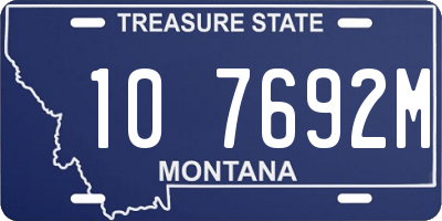 MT license plate 107692M