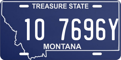 MT license plate 107696Y