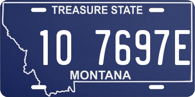 MT license plate 107697E