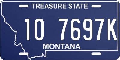 MT license plate 107697K