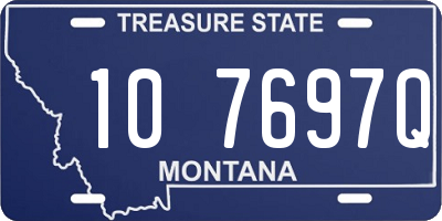 MT license plate 107697Q